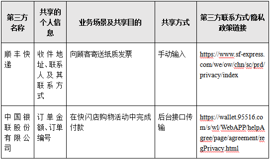 快闪店快递第三方SDK共享清单